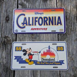 Disneyland License Plates Bundle Set of Two